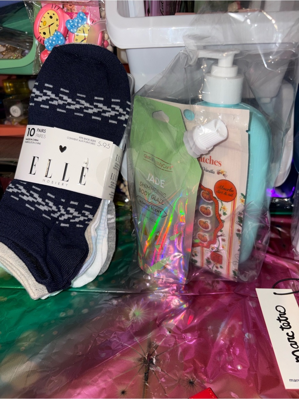 ELLE  Navy Patterned Socks - Pack of 10 Pairs